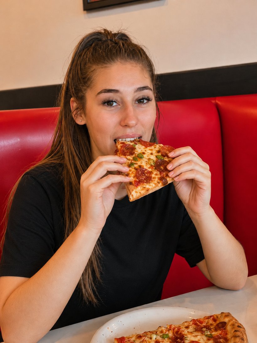 Enjoying FORNO pizza in Boston