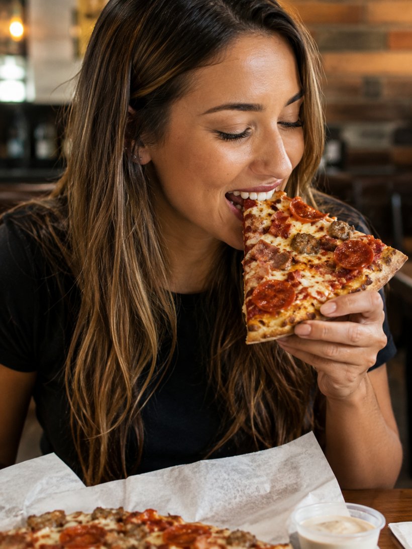 Enjoying FORNO pizza in Florida